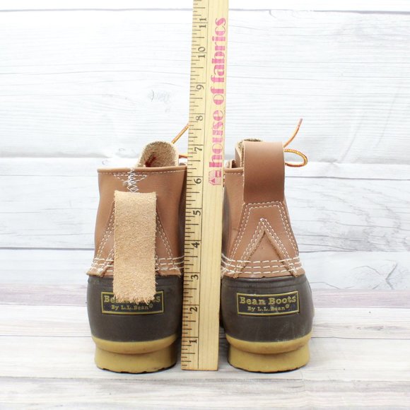 LL BEAN Brown Ankle 6-Inch Unlined Lace Up Leather Duck Boots Size 10 M - Picture 10 of 10